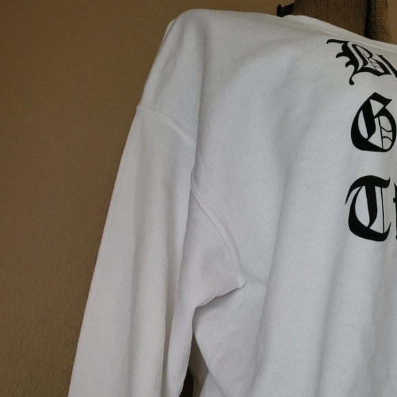 Blessed Grateful Thankful Cotton Sweatshirt Top Small or Medium White Bl… - Picture 8 of 9